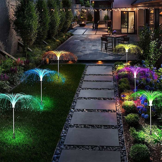 Set 6 x Lămpi Solare LED RGB Tip Palmier – Grădina Ta, ca-n Paradis!