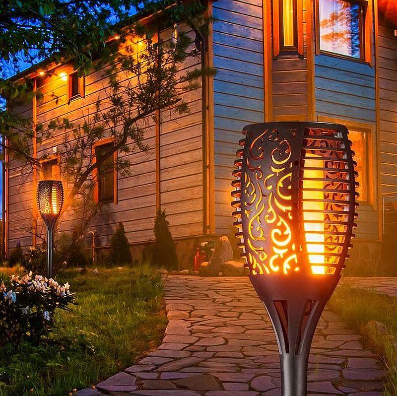 Lampa solara tip Torta cu flacara