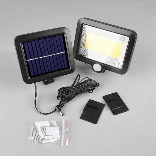Set 2 x Lampă Solară 100 LED-uri COB – Putere 30W, Panou Detasabil, Dimensiuni 250 x 250 x 100 mm