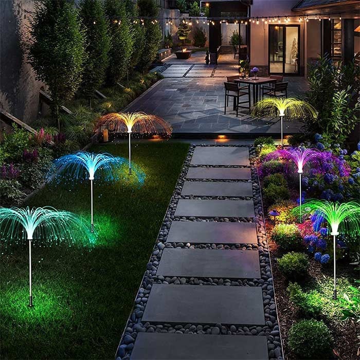 Set 6 x Lămpi Solare LED RGB Tip Palmier – Grădina Ta, ca-n Paradis!