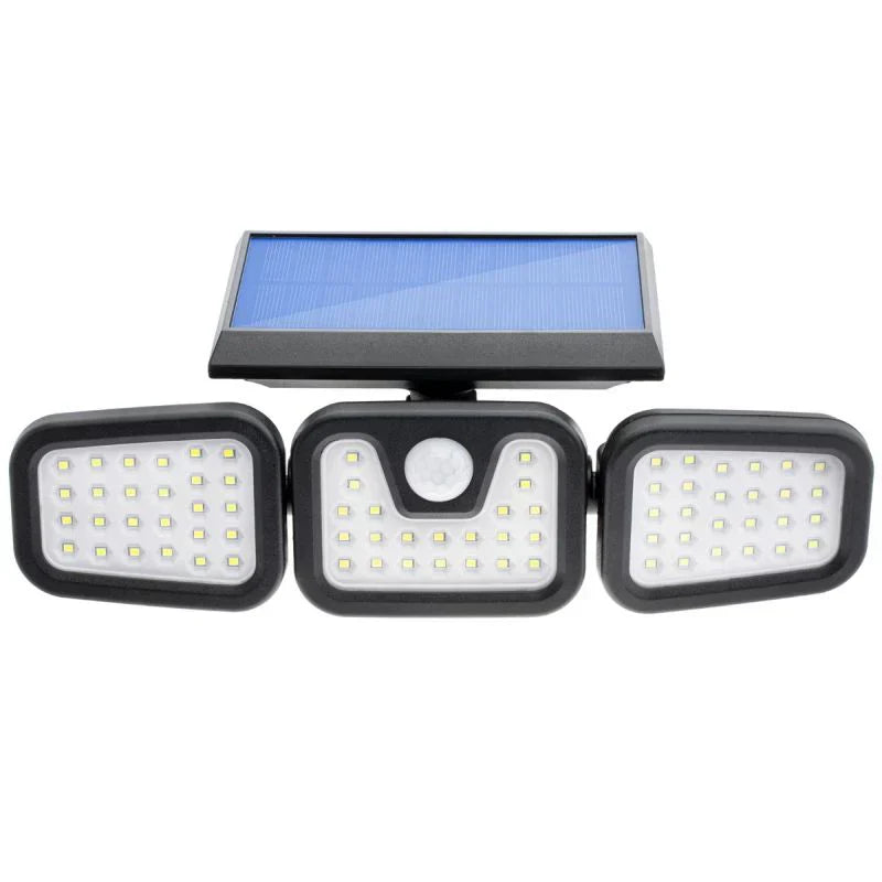 1+1 CADOU: Proiector solar cu senzor 74 LED SMD 15W, IP65, lumina rece
